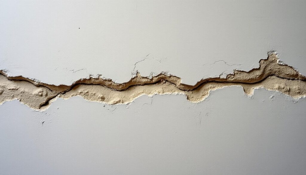 Fissure dans le plâtre du plafond : causes, risques et réparations efficaces