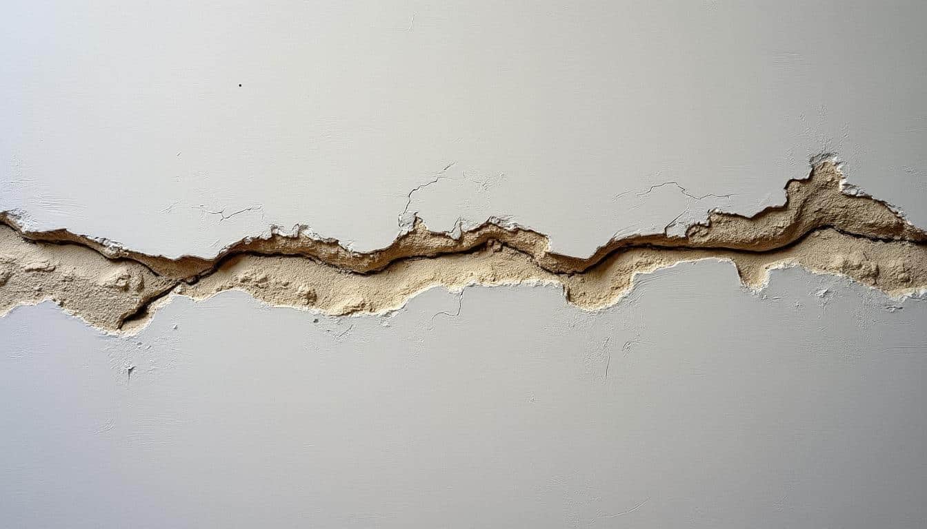 Fissure dans le plâtre du plafond : causes, risques et réparations efficaces