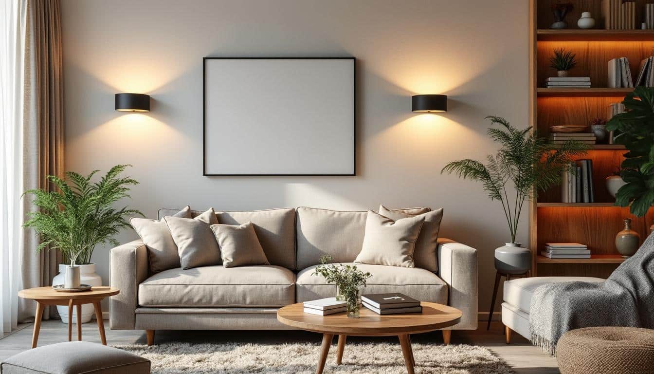 Illustration: L’univers des styles et matériaux pour votre applique murale dans le salon