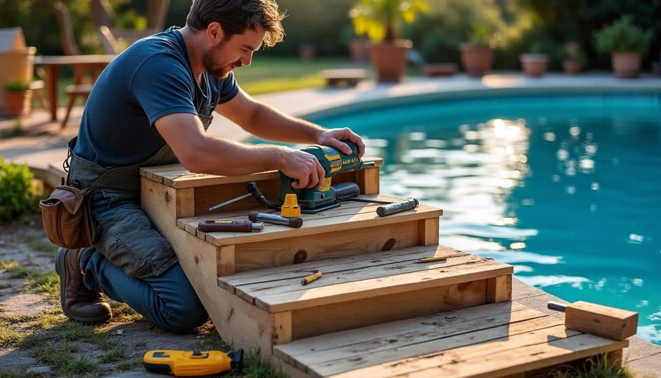 Fabriquer un escalier pour piscine hors sol : guide complet et pratique