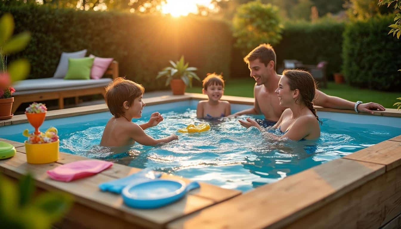 Illustration: Pourquoi choisir une piscine en bois hors sol de forme carrée ?