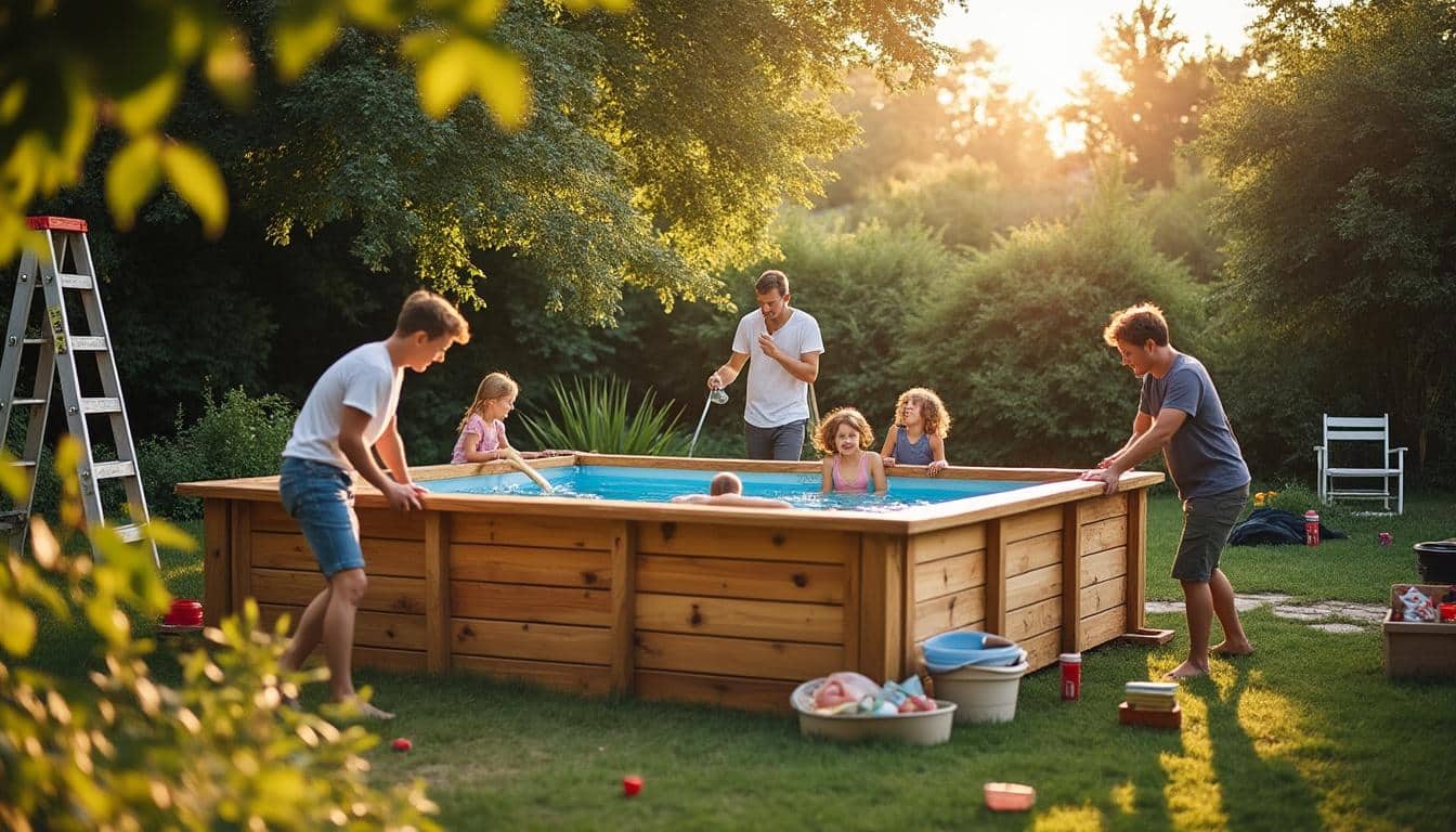 Piscine bois hors sol carrée : installation, entretien et conseils