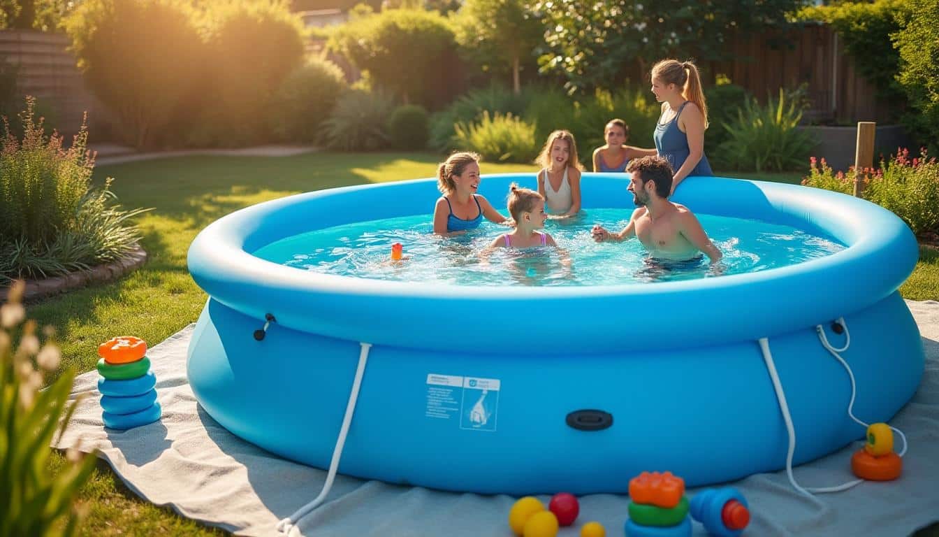Illustration: Comprendre les caractéristiques d’une piscine gonflable à installer en extérieur