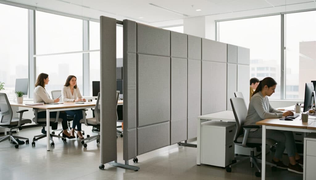 Cloison mobile acoustique pour mieux séparer le bruit