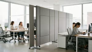 Cloison mobile acoustique pour mieux séparer le bruit
