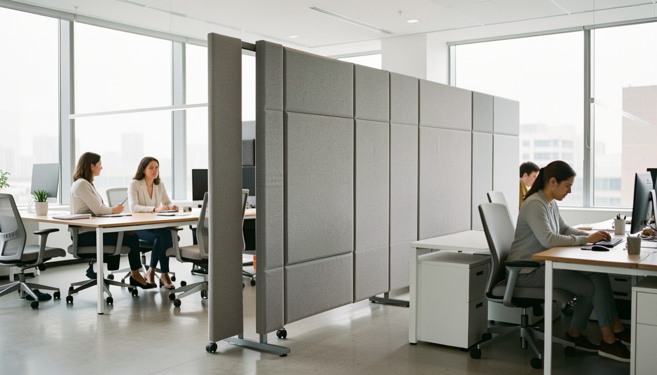 Cloison mobile acoustique pour mieux séparer le bruit